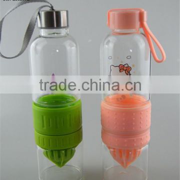 New Design Glass Juice Cup Drinking Healthier Lemon Cup/ water bottle