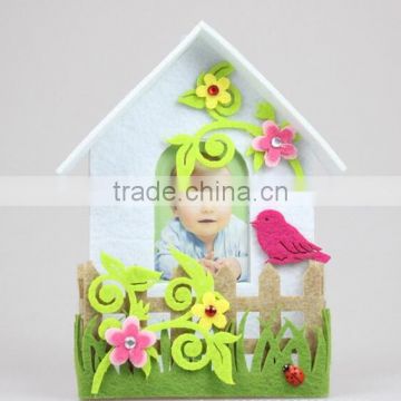 hot best selling new products green flower house home decor wholesale felt fabric 3d family tree frame toy photo frames love