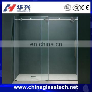 Eco-friendly recycled no deformation textured glass shower door