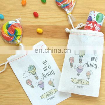 Adorable hot air balloon muslin birthday party goodie bag