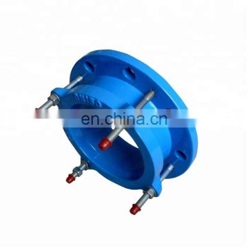 Ductile iron Universal wide range flange adaptor for PE pipes