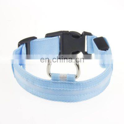 LED Pet Nylon Dog Collar Night Safety Flashing Glow In The Dark Dog Leash Dogs Collars Collar