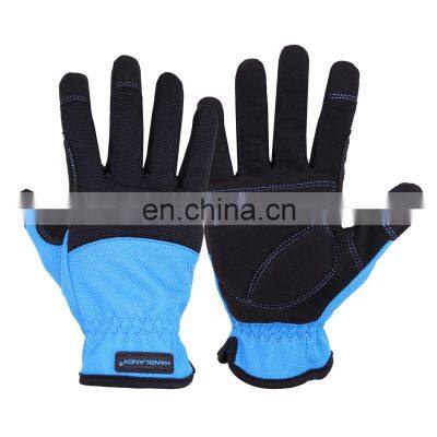 HANDLANDY Multi-Purpose Light Duty Touch Screen Work Gloves Mechanical Hand Glove Thorn Proof Garden Gloves HDD6104BL