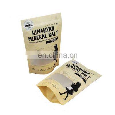 High quality custom food grade natural crystal himalayan salt packaging stand up bag