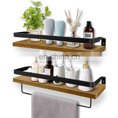 Wall Shelf Hanging Storage Furniture Metal Antique Industrial Vintage Rustic Solid Wood Mounted Wall Floating Shelves For Wall