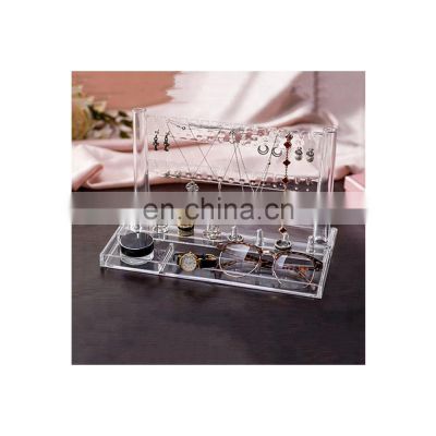 Clear Acrylic Earrings Necklace Display Stand Acrylic Jewelry Organizer