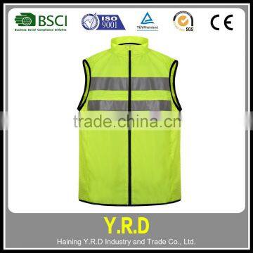 hot selling sleeveless running wear winter hi vis reflective running vest
