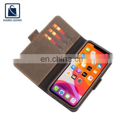 Factory Direct Sale Latest Collection Suede Lining Anthracite Fitting Unisex Genuine Leather Phone Mobile Case from India