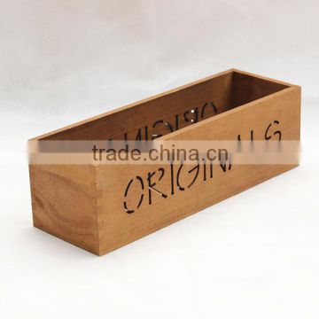 2016 hot sale eco-friend pine wooden storage box without lid