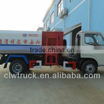 Dongfeng 5cbm small bin lifter garbage truck