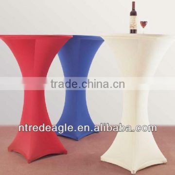 Spandex cocktail table cover/white cocktail spandex table covers/cocktail table stretch cover