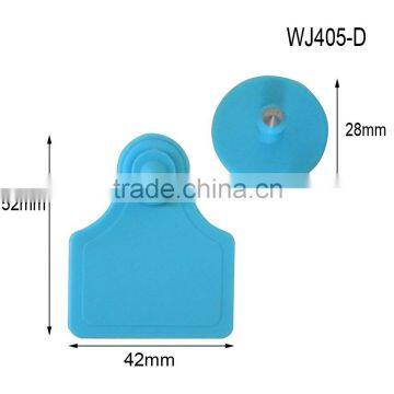 WJ405-DF Insured style ear tag for blue pig 52x42mm