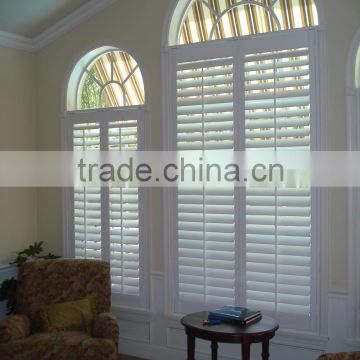 arched wooden blinds plantation shutter windows