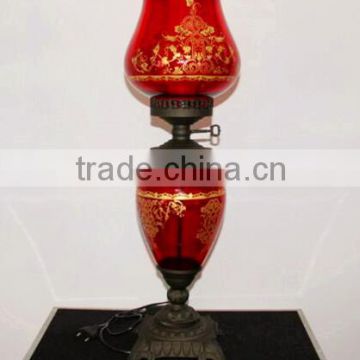 Hot sell European style Glass Table lamp,Bedside Lamp,Arts Lamp.Arts paint Table lamp