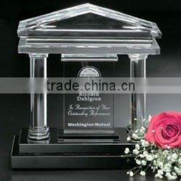 new design house-shaped crystal trophy awards and trophies                        
                                                Quality Choice