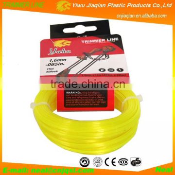 1.6mmX15M Light Yellow Color Round Shape Cutting Grass String Nylon Grass Trimmer Line