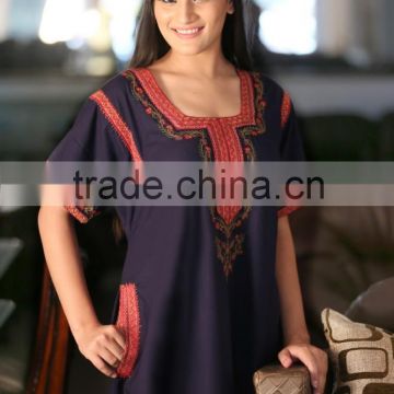 2015 Embroidered kaftans & Gowns for ladies / High-quality design printed girls wear dress