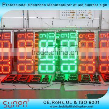 Outdoor LED gas price sign led oil price sign led gas price changer led fuel price sign