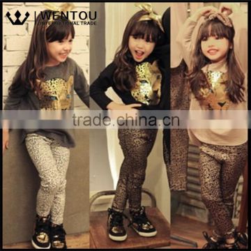 Fashion Leisure Girls Leopard-print Suit