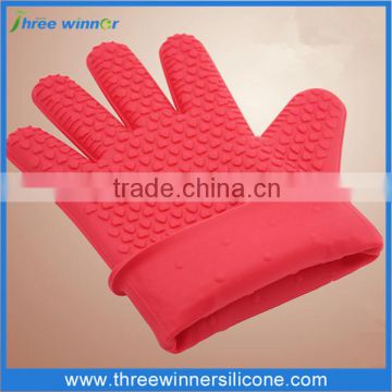 Colorful silicone bbq gloves heat resistant silicone cooking gloves
