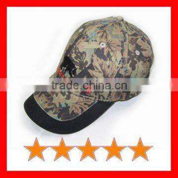 Cheap camo cap& animal embroidery cap