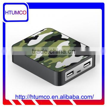 Green Camouflage Portable Charger Power Bank 10400mAh for Smartphone