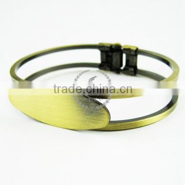 15x30MM vintage brass bracelet oval flat blank cuff tray bezels settings 1900024