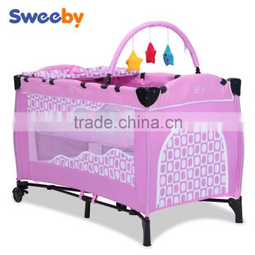 European standard baby folding crib baby cot