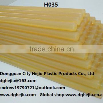 Ethylene Vinyl Acetate Flexible semiyellow hot melt glue stick for fresh food and Confectionery and Snack packages H035