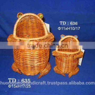 2016 new Ceramic Rectangular Rattan Basket for food