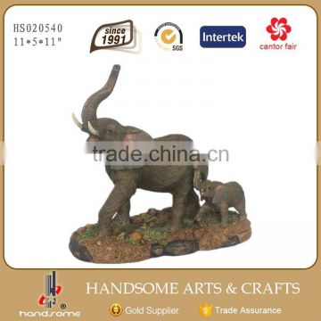 11Inch Resin Home and Garden Decor Lively Animal Sculpture Elephant Statues