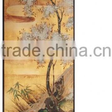 Large Hand-made Chinese Style Gold-leaf Pine Tree Art Screens