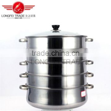 High Quality Multi-purpose 5pcs Stainless Steel Cooking Stock Pot with Glass Lid Stainless Steel Food Steamer