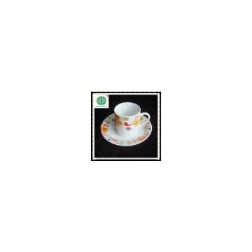 250cc colorful little flower decal cup and saucer