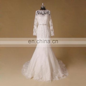New style quality long sleeve wedding dress