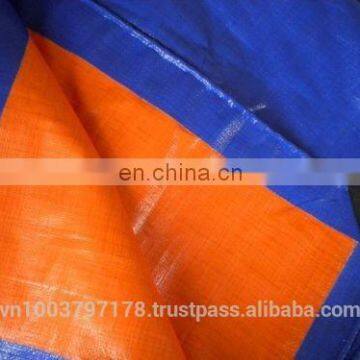 Blue/Orange PE Tarpaulin made in Vietnam