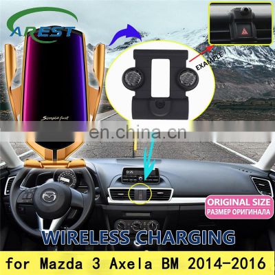 Mobile Phone Holder for Mazda 3 Axela BM 2014 2015 2016 Wireless Charging Telephone Bracket Support Accessories for iPhone 6 7 8
