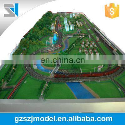 New design ho model railway with trains
