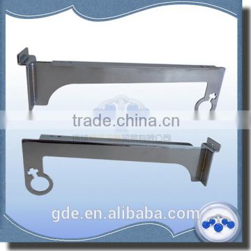 Metal chrome slatwall shelf bracket for 25mm round tube