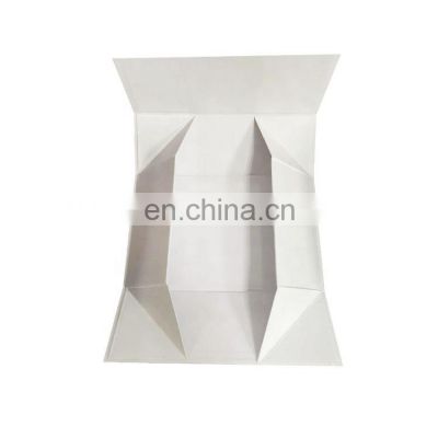 Custom High end Packaging Foldable Magnetic Closure White Cardboard Paper Gift Box