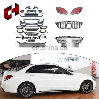 CH High Quality Exhaust Rear Diffusers Front Rear Bar Hood Fender Body Kit For Mercedes-Benz C Class W205 2015+ To C63 2019