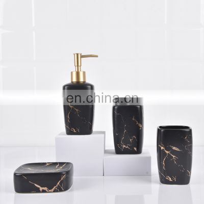 Luxury Modern Marble Ceramic Bathroom Accessories Set