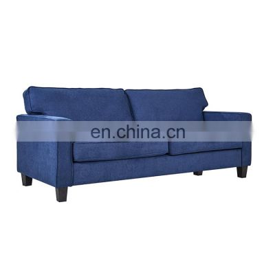 Living Room  Available Blue Sofa  Adjustable Backrest Three Seats Sofa