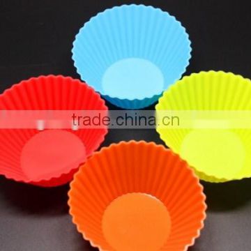 Cheap Colourful Wholesale Silicone Cake Molds, Round Soft Silicone Cake Muffin Chocolate Cupcake Liner Baking Cup Mold