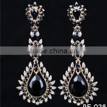 high quality fashion european styled big full diamond fashion earrings
