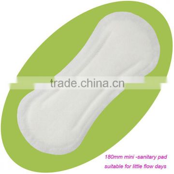 180mm Mini- sanitary pad Panty liner, sanitary napkin, sanitary pad, sanitary towel, feminine hygiene pad
