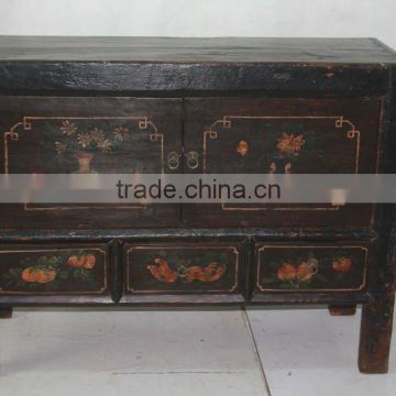 Reproduction Antique Chinese Hand Painting cabinet/Mongolia cabinet