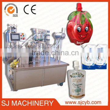 Full-automatic standing up pouch filling and sealing machine