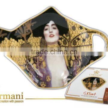 CARMANI Tea bag holder with GUSTAV KLIMT art