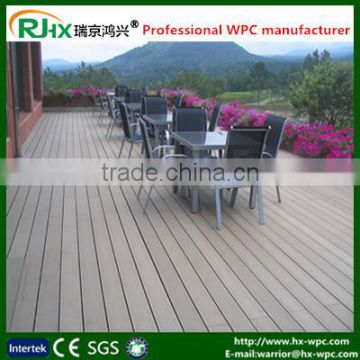 Durable composite decking solid with tongue and groove composite decking